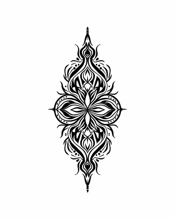 marine life inspired tribal patterns