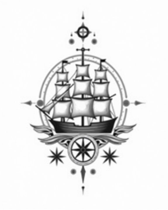 maritime inspired guiding symbol