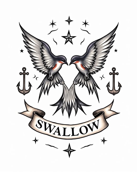 maritime sailor swallow tattoo