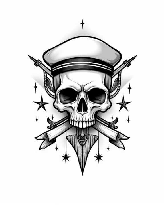 maritime skull tattoo symbolism