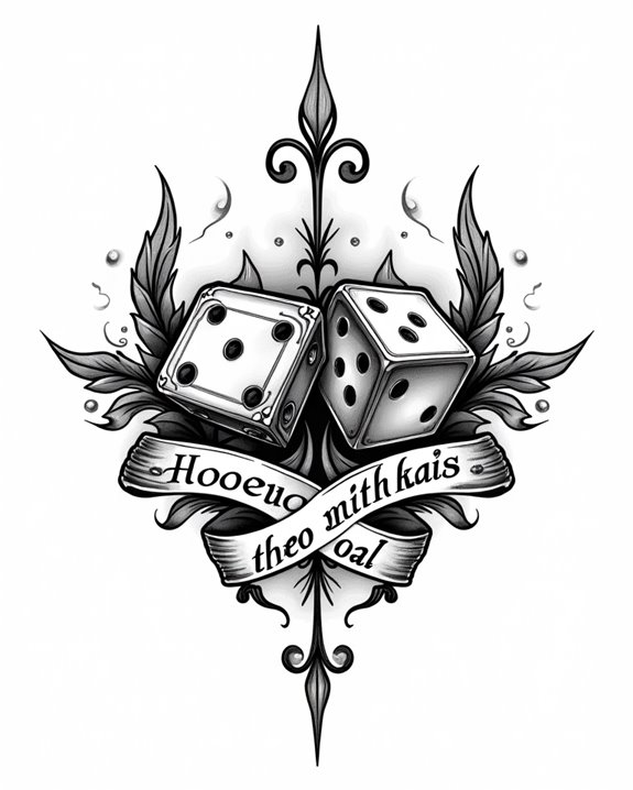 meaningful dice tattoo quote
