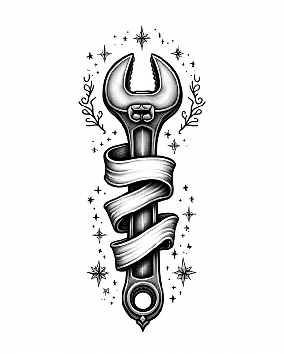 mechanical art with banner