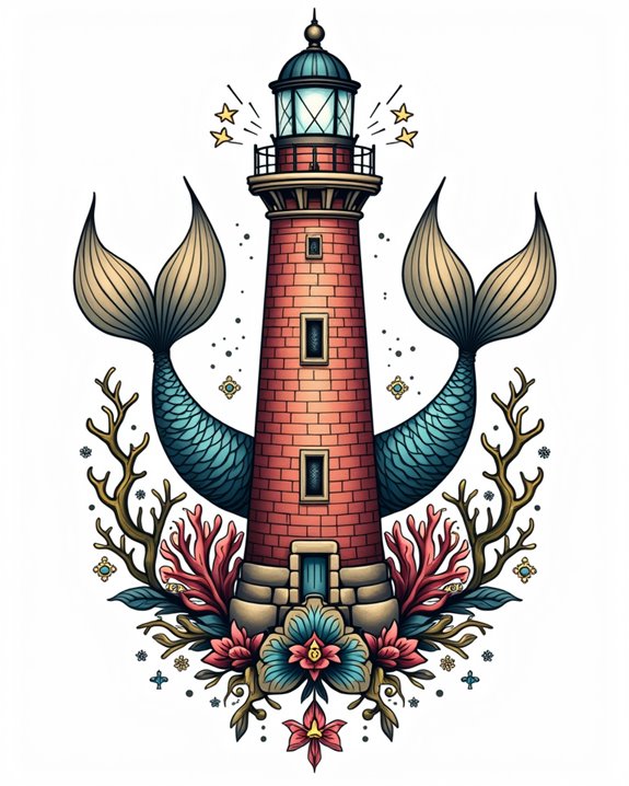 mermaid and lighthouse guardian