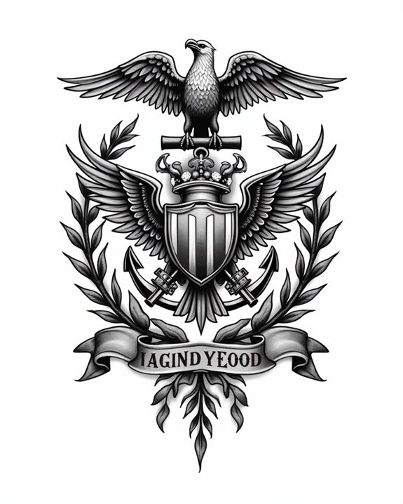 military camouflage badge tattoos
