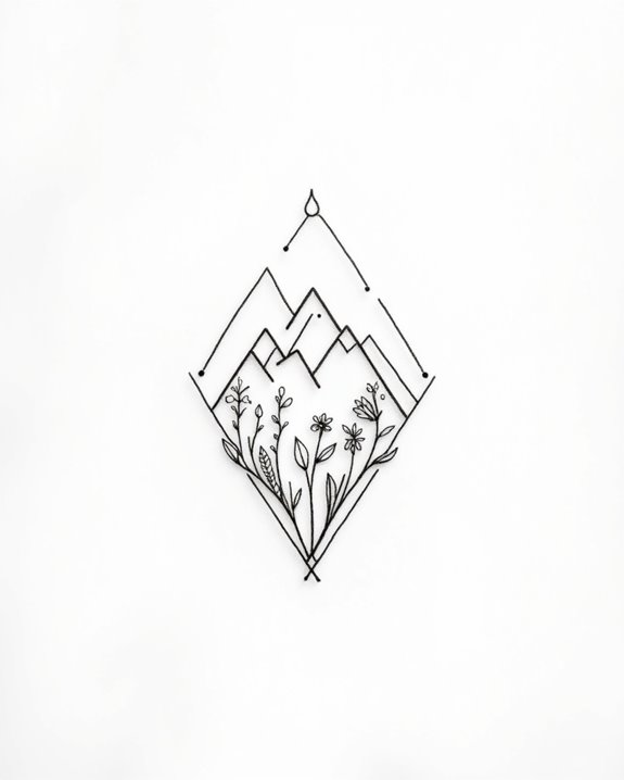 mini mountain range silhouettes