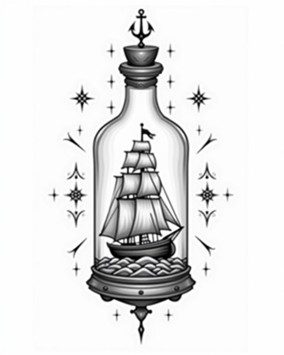 miniature maritime tattoo craft