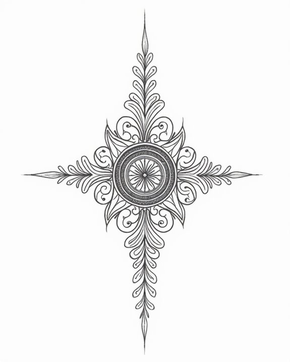 minimal bold tribal symbols