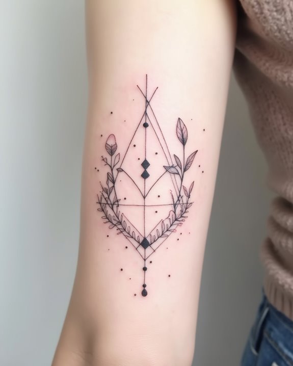 minimal geometric tattoo design