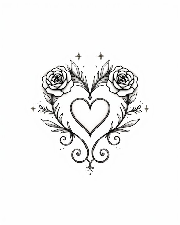 minimal love symbol tattoos