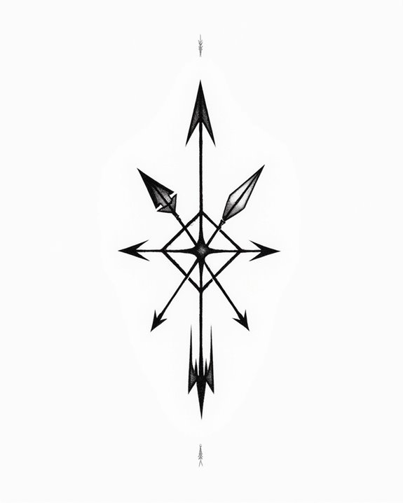 minimalist arrow tattoo design