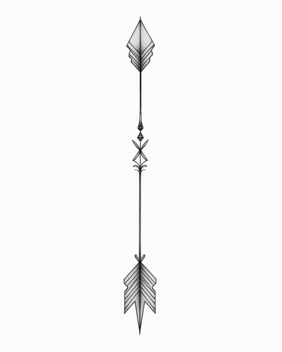 minimalist arrow tattoo design