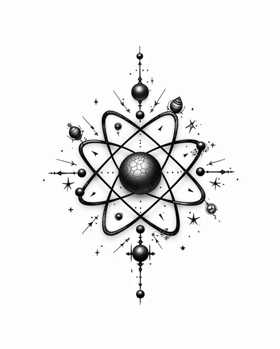 minimalist atomic sculpture symbolism