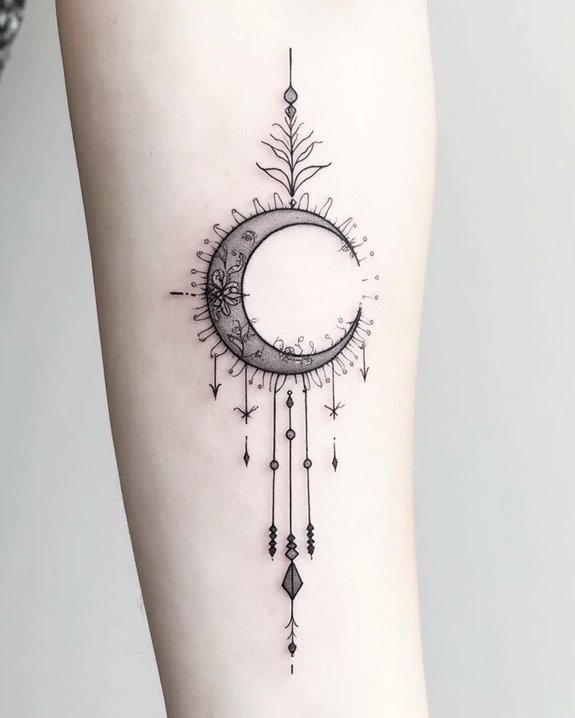 minimalist celestial night symbol