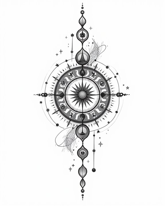 minimalist celestial symbolism tattoos
