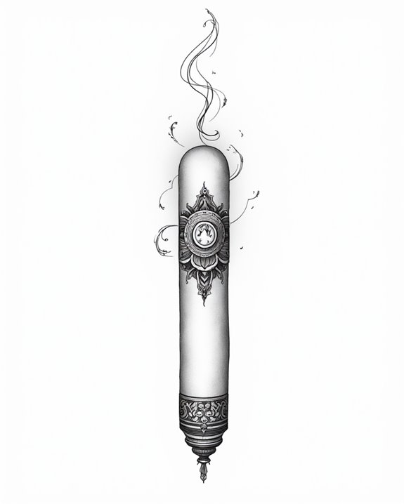 minimalist cigar sketch art