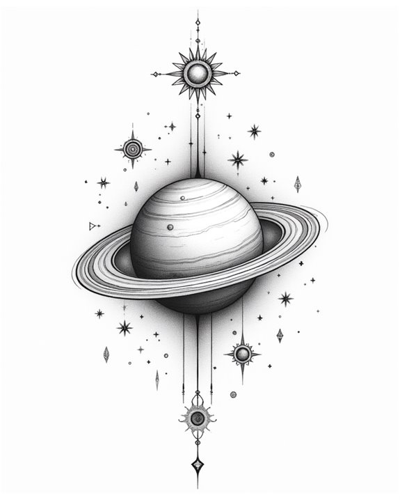minimalist cosmic line art
