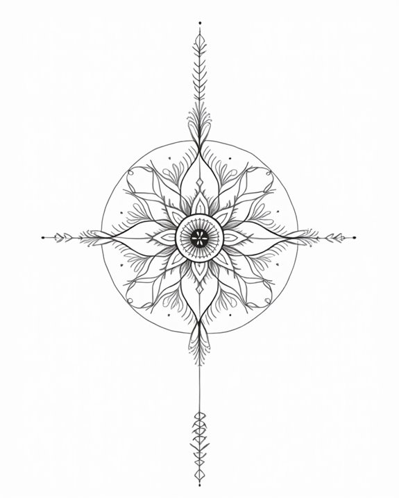 minimalist dandelion nature tattoo