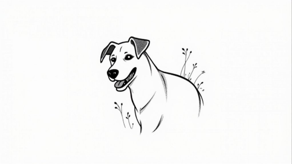 minimalist dog forearm tattoos