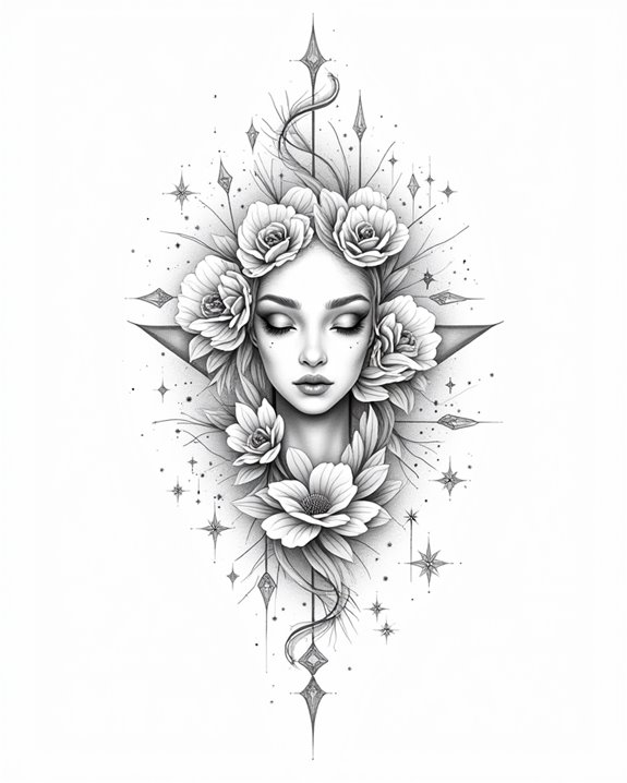 minimalist dreamlike portrait art