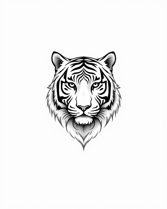 minimalist fierce wildlife symbol