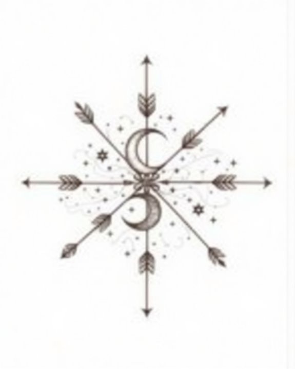 minimalist friendship arrow tattoo