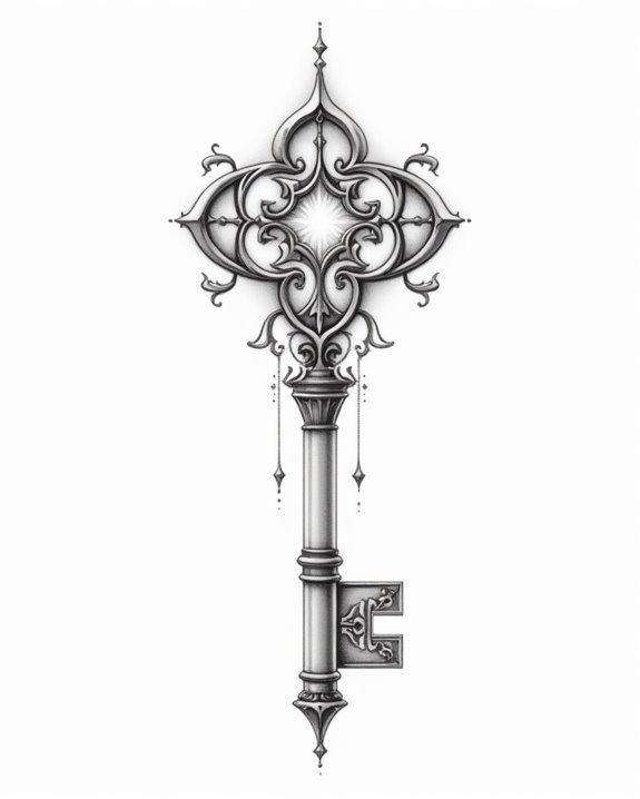 minimalist geometric key art