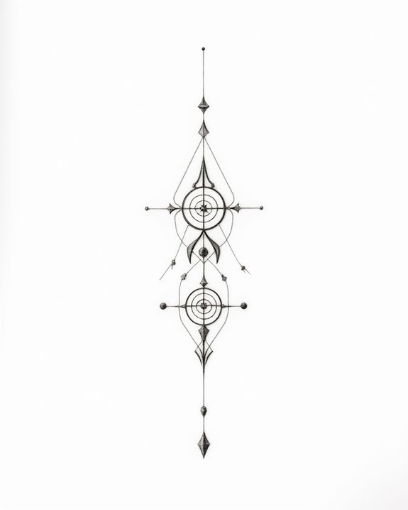 minimalist geometric tattoo design