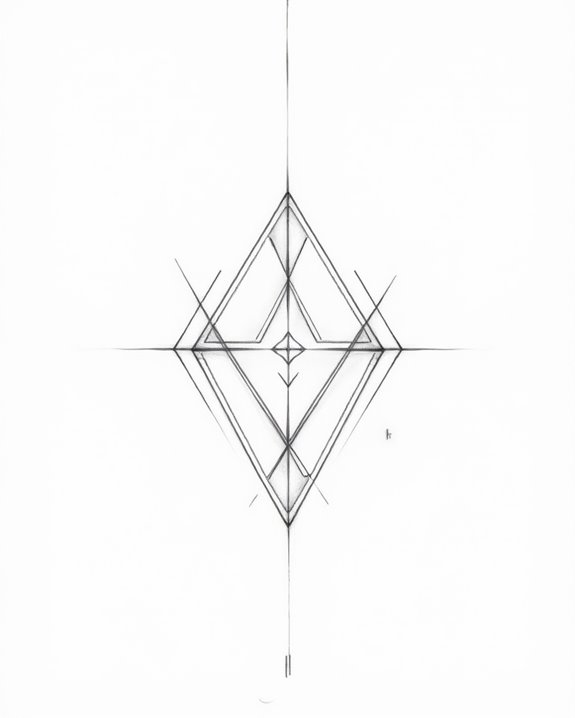 minimalist geometric triangle symbolism