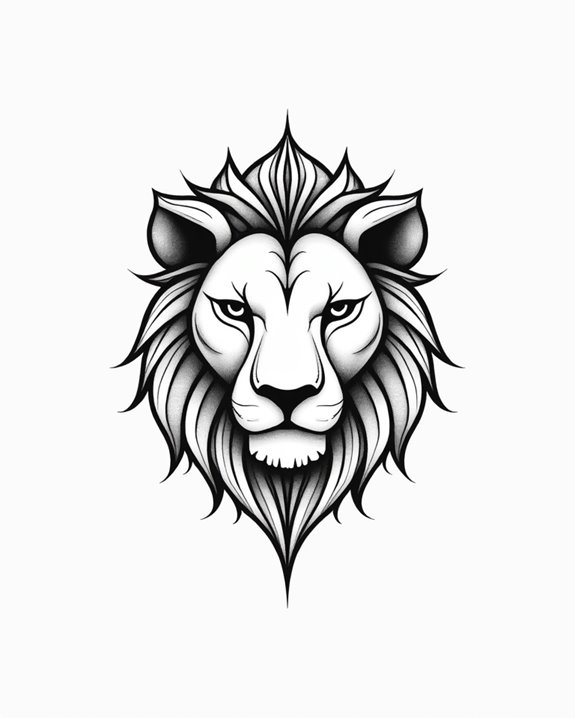 minimalist lion forearm tattoo