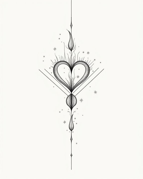 minimalist love symbol tattoos