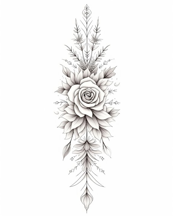 minimalist love themed tattoo