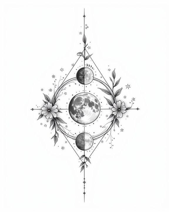 minimalist lunar phase art