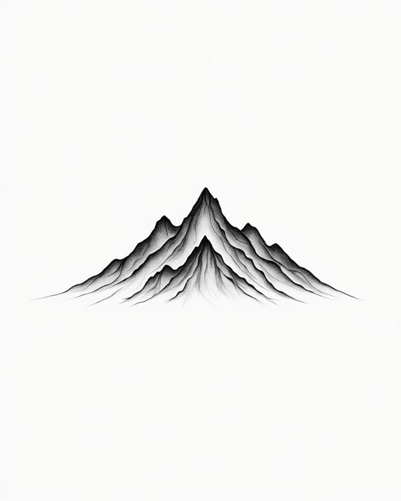 minimalist mountain silhouette design