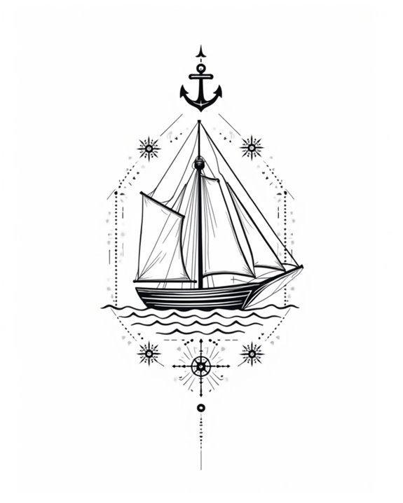 minimalist nautical union jack