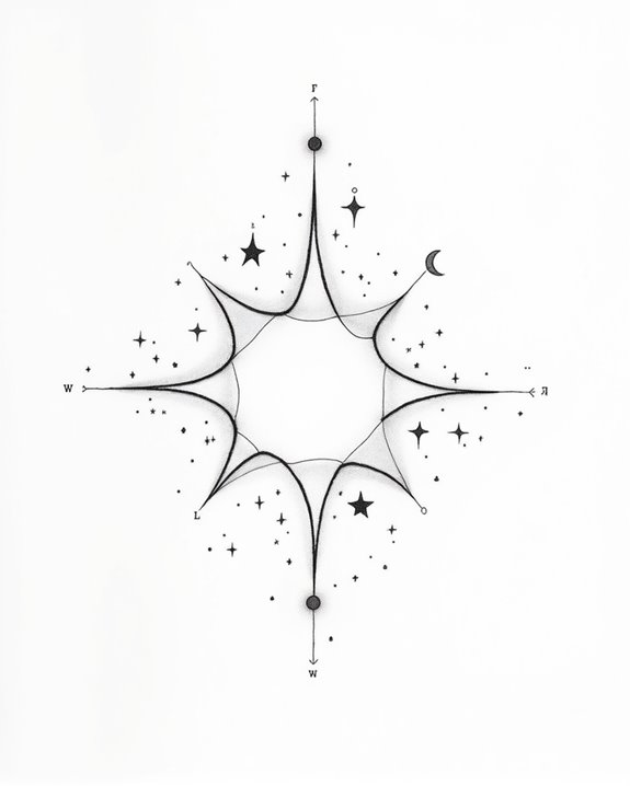 minimalist night sky tattoo