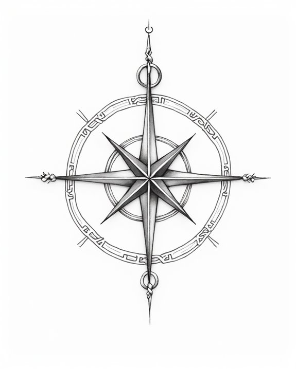 minimalist nordic navigation symbolism