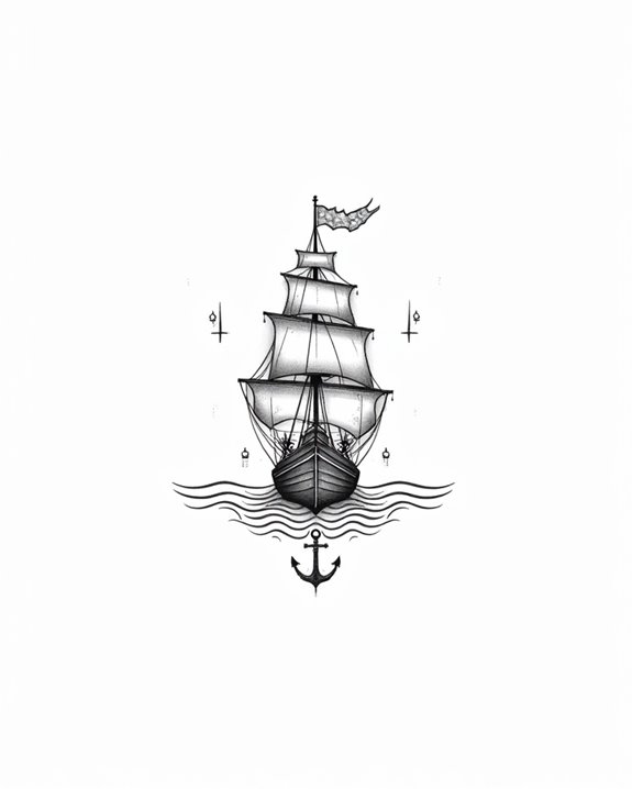 minimalist ocean wave symbolism