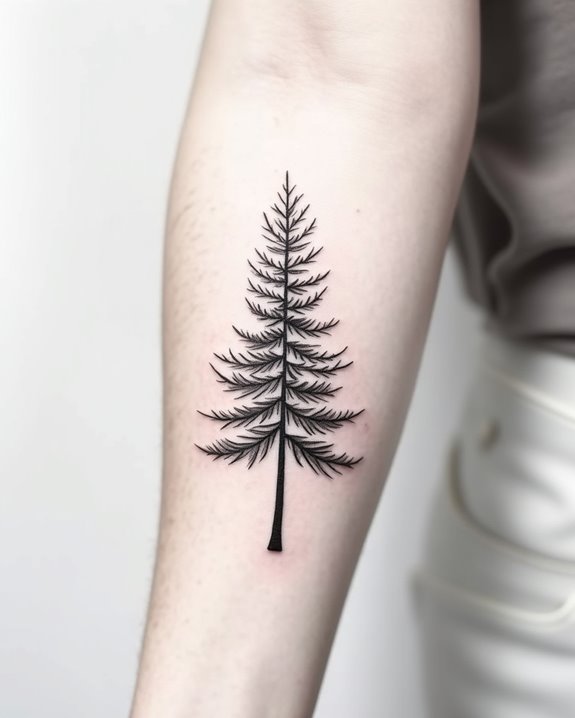 minimalist pine tree symbolism