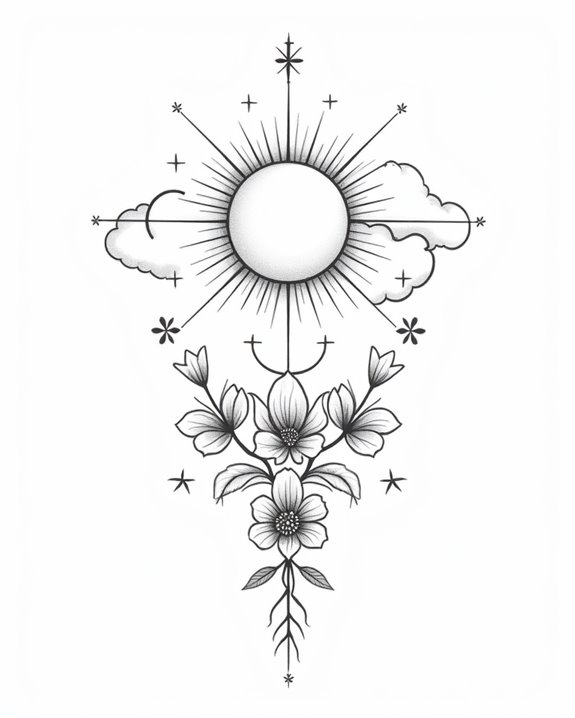 minimalist religious icon tattoos
