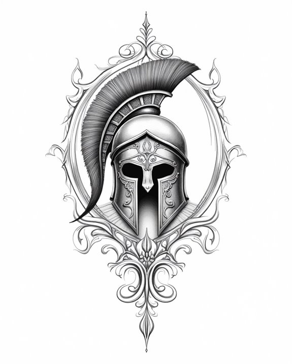minimalist spartan helmet design