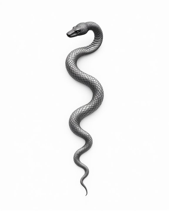 minimalist subtle snake symbols