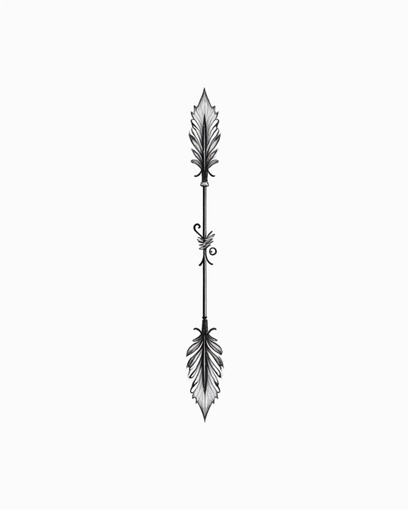 minimalist symbolic arrow tattoos
