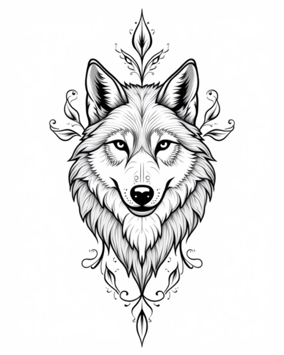 minimalist wolf silhouette elegance