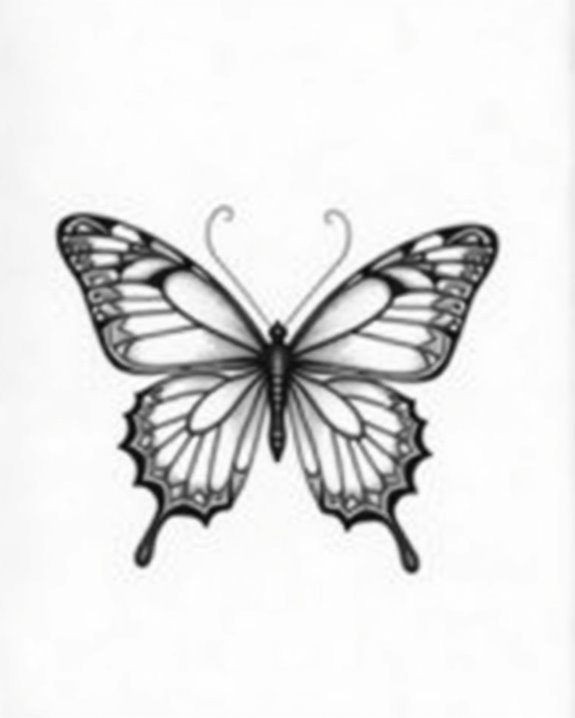 modern geometric butterfly symbolism
