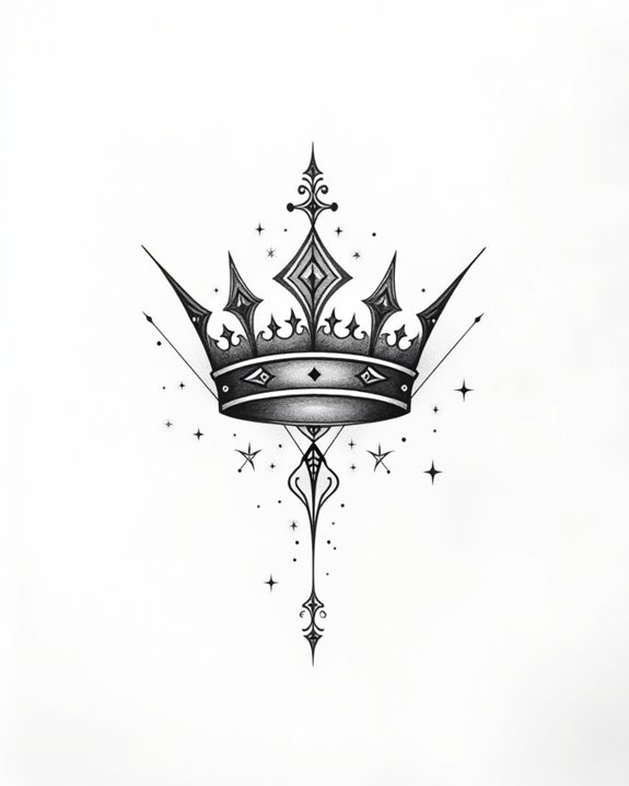 modern geometric crown symbolism