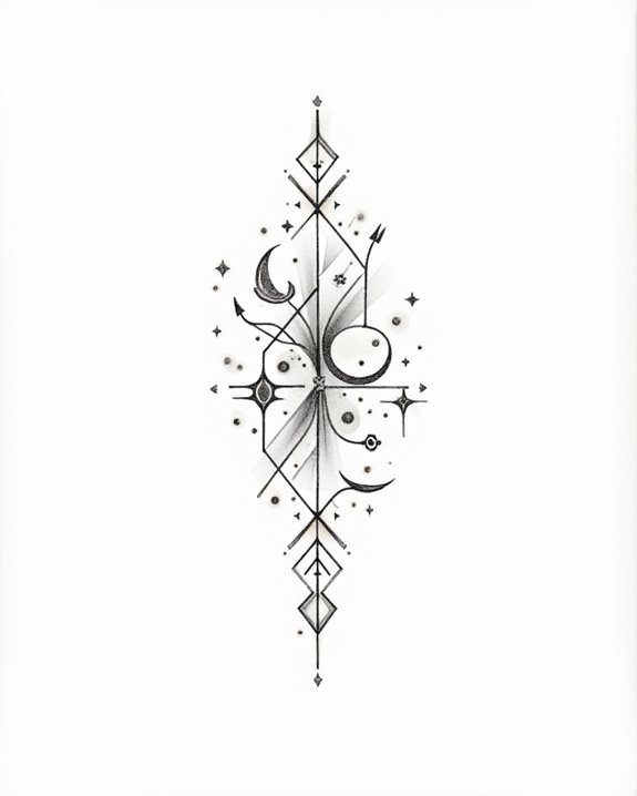 modern geometric tattoo design