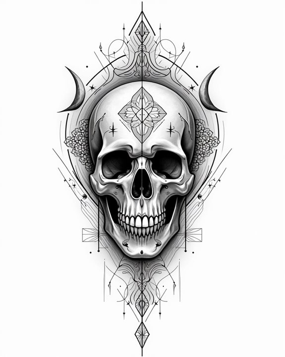 modern minimalist skull art