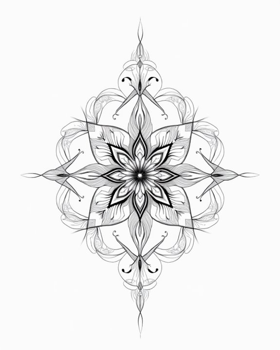 modern negative space mandalas