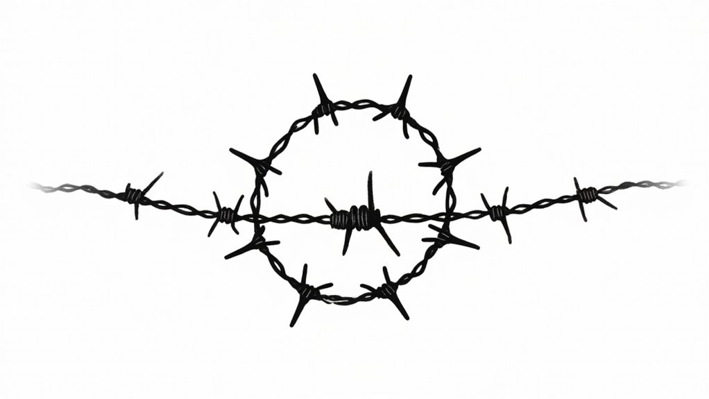 modern vintage barbed wire tattoos