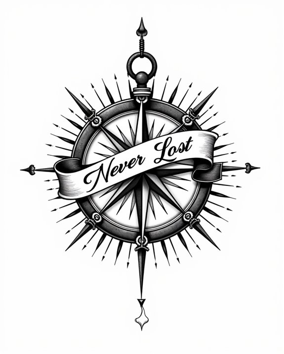 modern vintage travel symbol